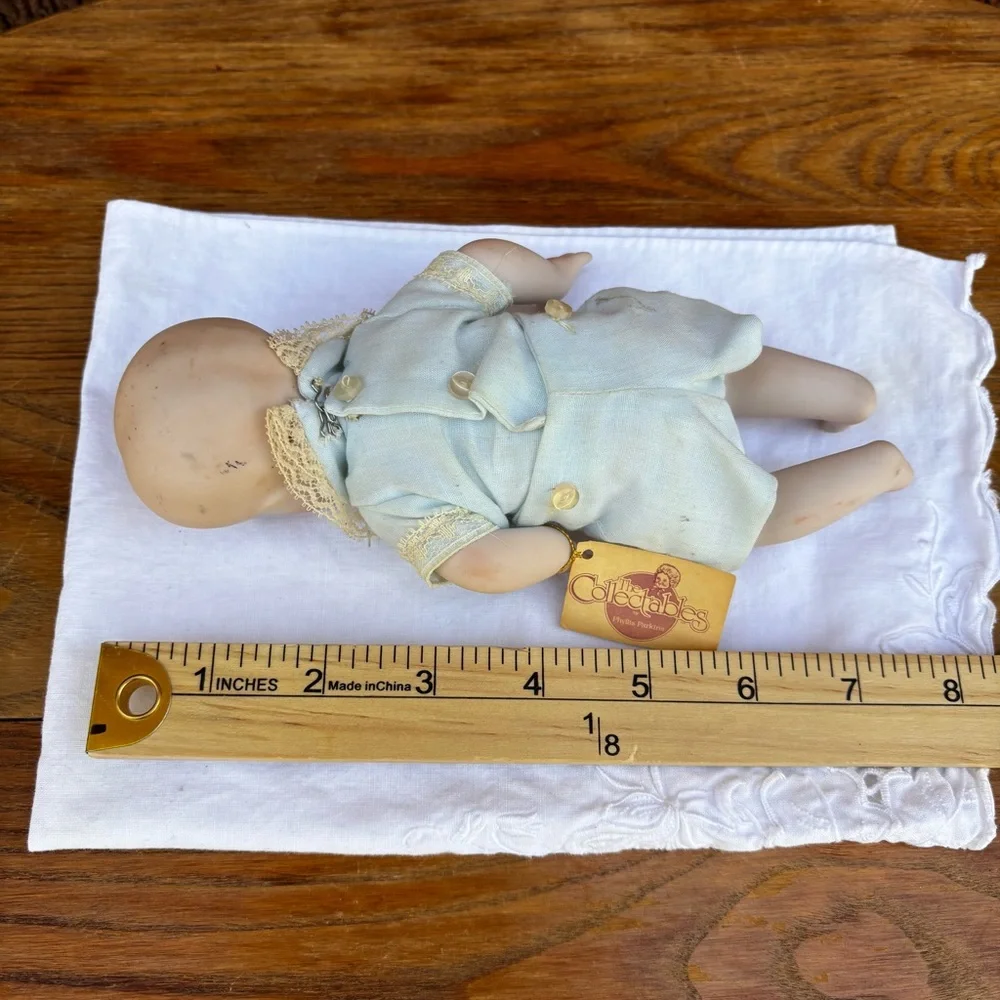 Vintage Phyllis Parkins Boy Doll Porcelain Old Fashioned Outfit Signed 1983